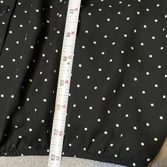 I.N. San Francisco Black and White Polka Dot Top - Picture 8 of 11